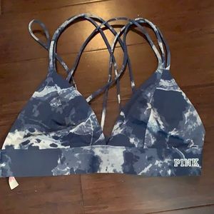 Blue tie dye bralette